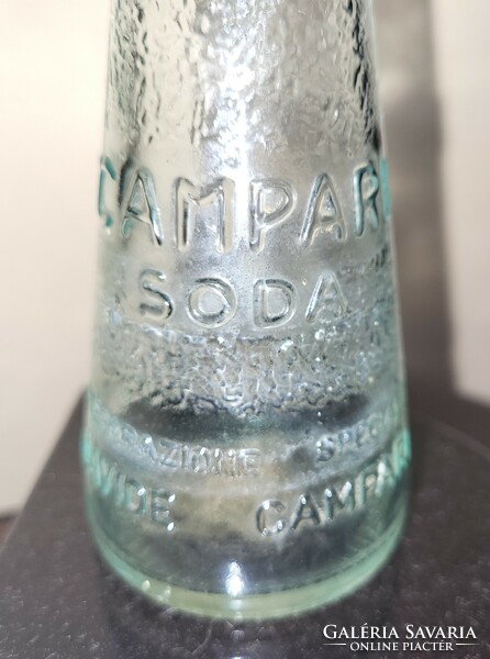 Fortunato depero campari soda bottle, bottle, 1970s, no damage, soda bottle