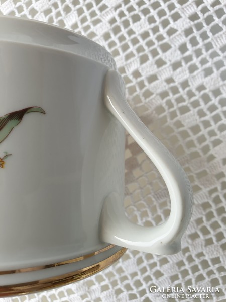 Old porcelain mug, large floral cup