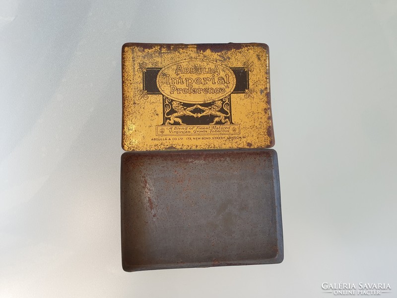 Old 1930s abdulla imperial preference cigarette metal box tin box