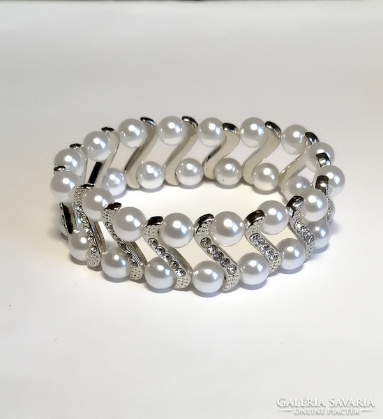 Jewellery-bracelets: tekla pearl bracelet skeb-te12 white