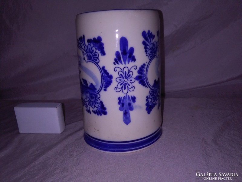 Dutch windmill ceramic beer mug