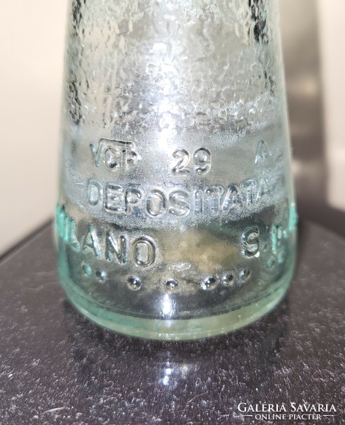 Fortunato Depero Campari soda üveg, palack, 1970-es évekből, sérülésmentes, szódásüveg