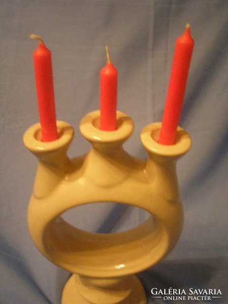U3 zsolnay 2 antique candle holders with 3 + 4 branches