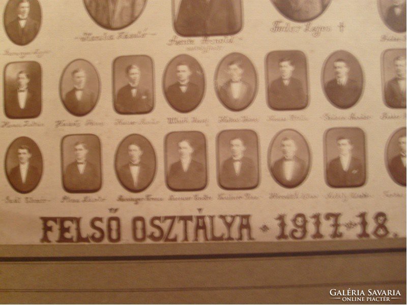 E10 tableau for family tree researchers 1917-18 Veszprém state higher commercial school 6 teachers 32 students