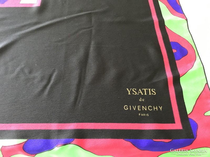 Vintage Givenchy Ysatis selyemkendő, 88 x 86 cm