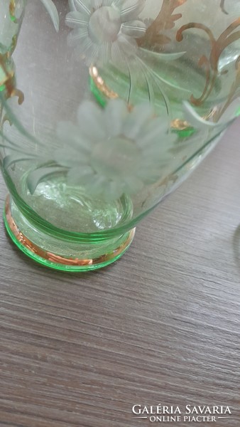 Glass pitcher with glasses