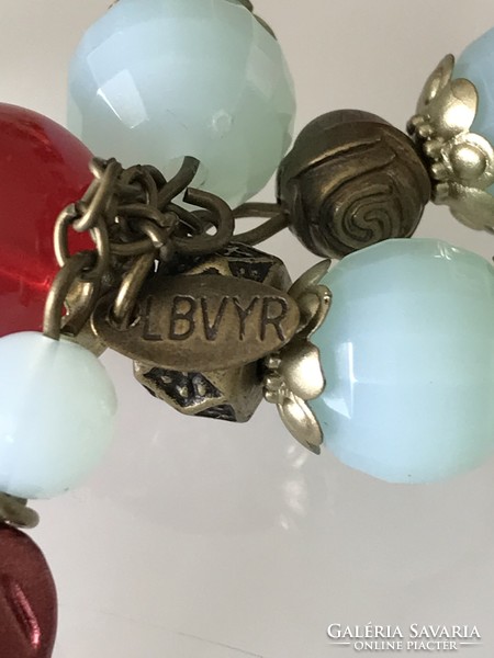 Bracelet made of glass and painted ceramic, marked lbvyr