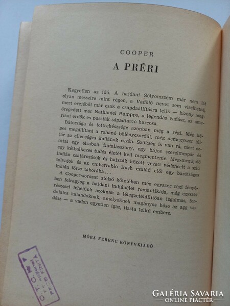 J. F. Cooper: A préri, Bőrharisnya, 1963., 1962.