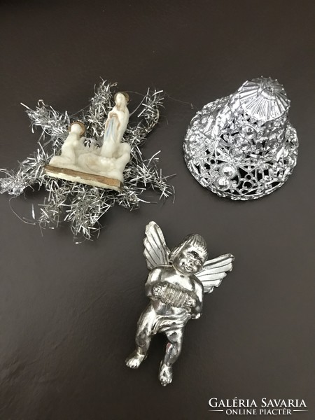 Műanyag ezüst karácsonyfadísz