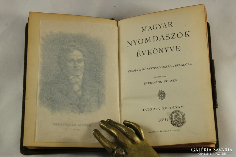 1891 Yearbook of Hungarian printers - rare in gotterayer binding