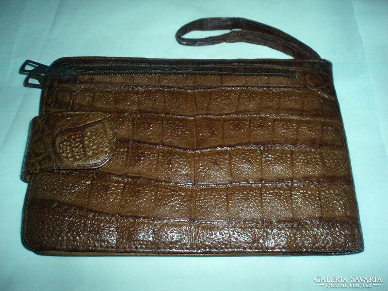Vintage genuine crocodile leather men's briefcase, car bag