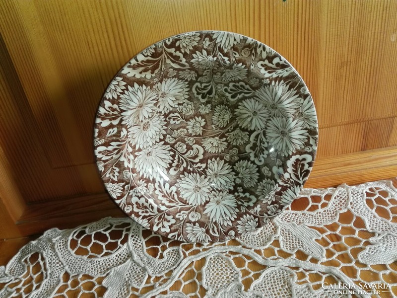 Antique, vintage, English full flower small plate.