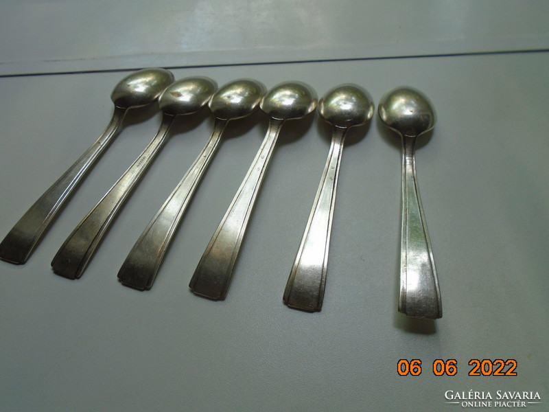 Antique silver plate Dutch art-deco tea spoon set