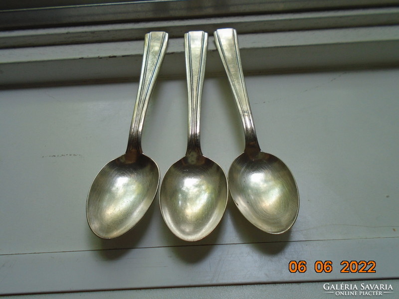 Antique silver plate Dutch art-deco tea spoon set