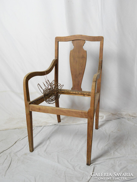 Antique Art Nouveau papa-mama chair with armrests