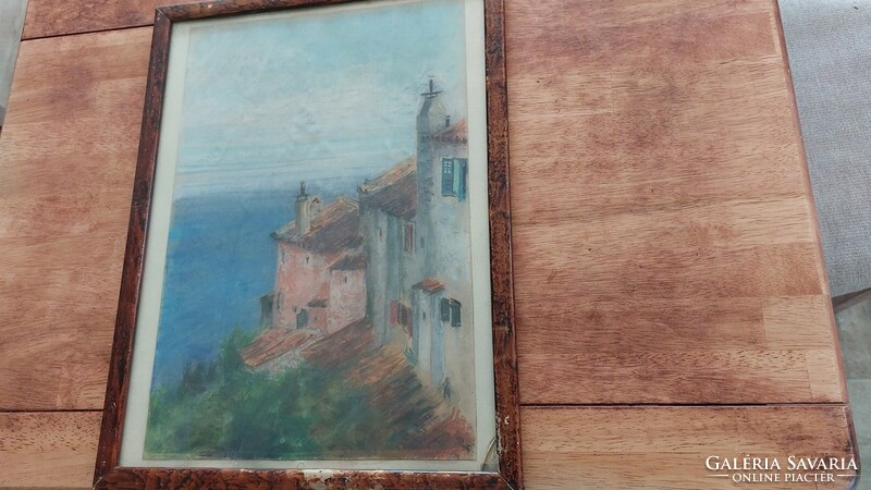 Signed antique painting 1925 with 36x48 cm frame m. Kertészffy