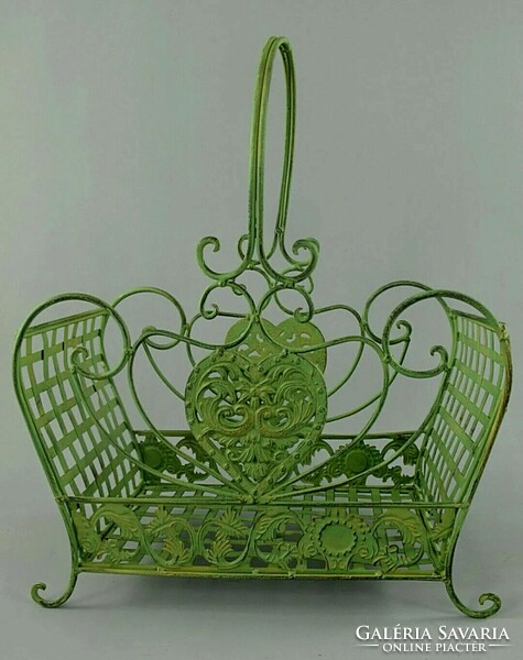 2 Pieces of wrought iron flower basket