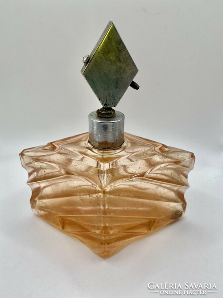 Olasz Art Deco kölnis parfümös üveg