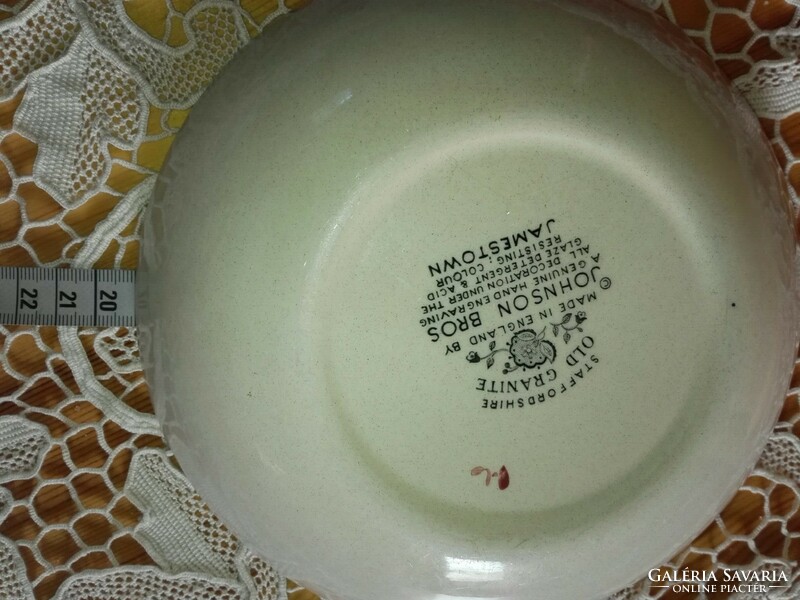 Vintage, Johnson Bross angol mély tányér...Old gránit.