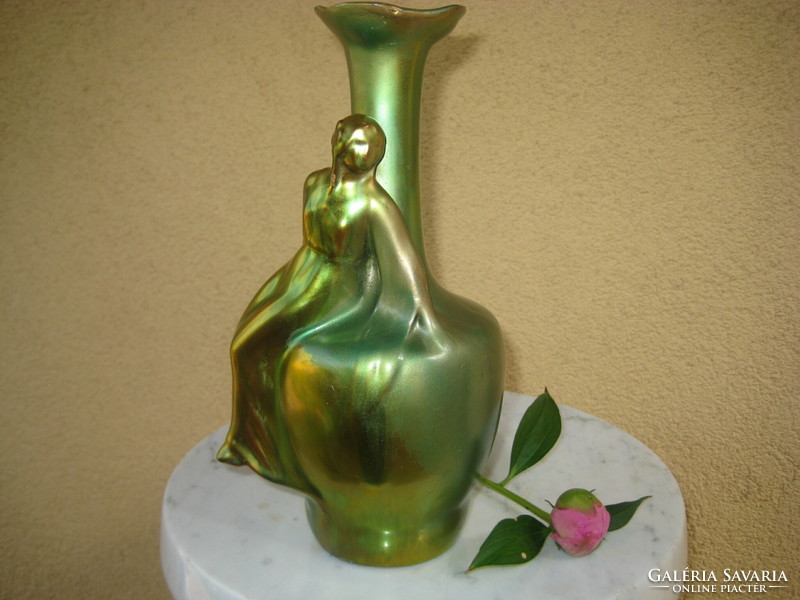 Zsolnay eosin vase, 24 cm
