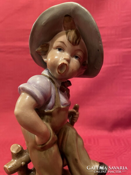 Large charming little boy figure