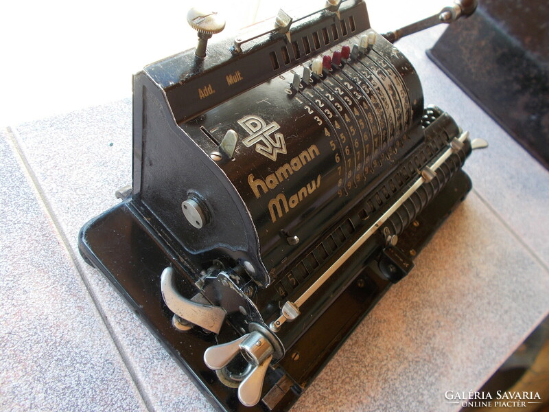 Old calculator, Hamann Manus, 1926, vintage calculator, R! R! R!
