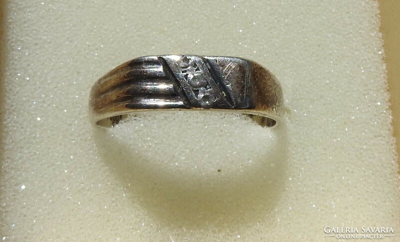 Old 800 silver stone seal ring - seal ring