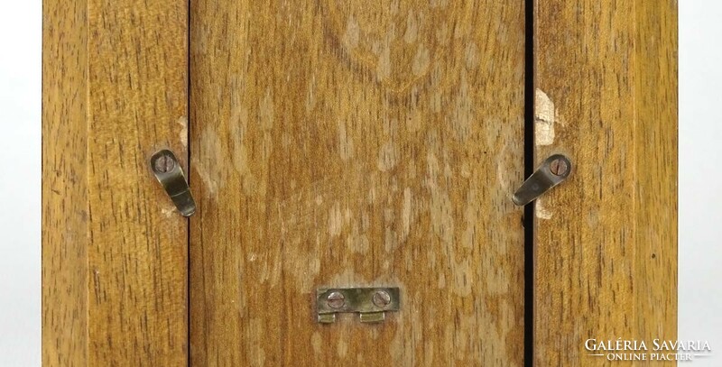 1J136 Antik réz és gyöngyház berakásos fényképtartó gyönyörű darab