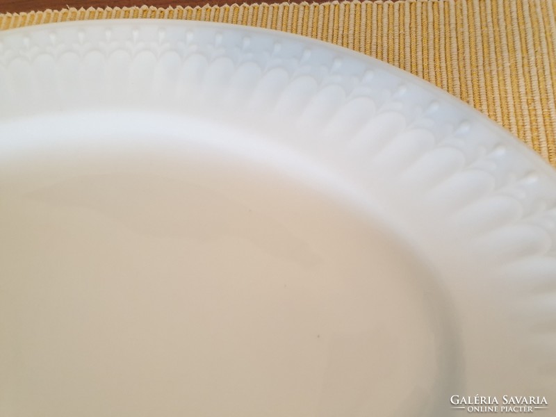 Old white porcelain oval serving bowl 33 cm