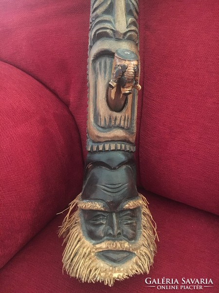 African pipe, wooden ornament, the beard is the root of the tree - 47 cm