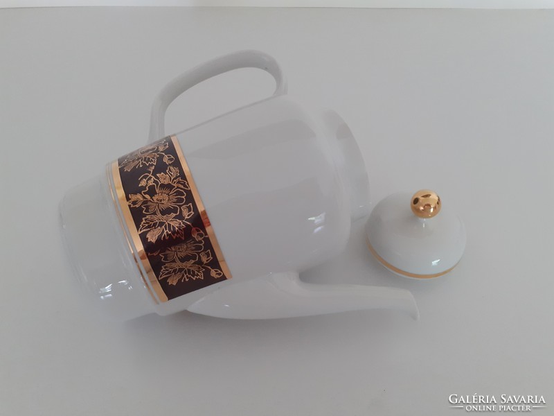 Régi MZ porcelán teás kanna aranyozott teakiöntő