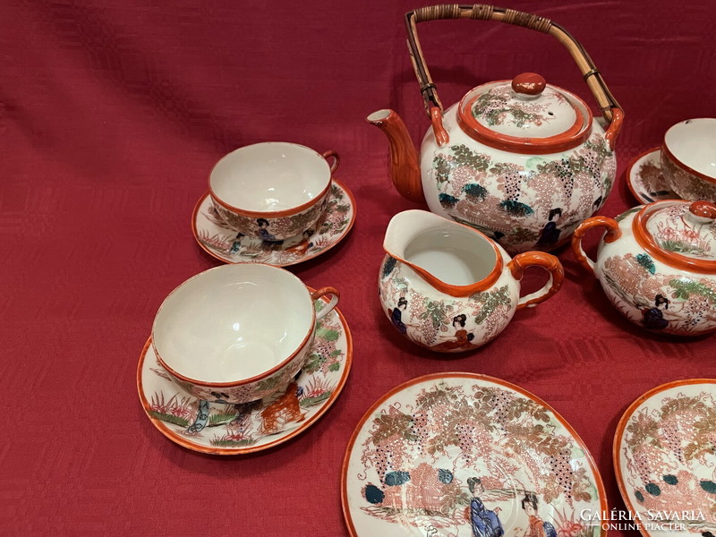 Old Japanese Scene No. 6 Tea set (incomplete)