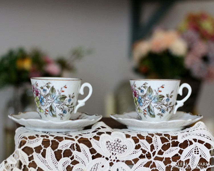 Antique, Art Nouveau porcelain coffee, mocha sets