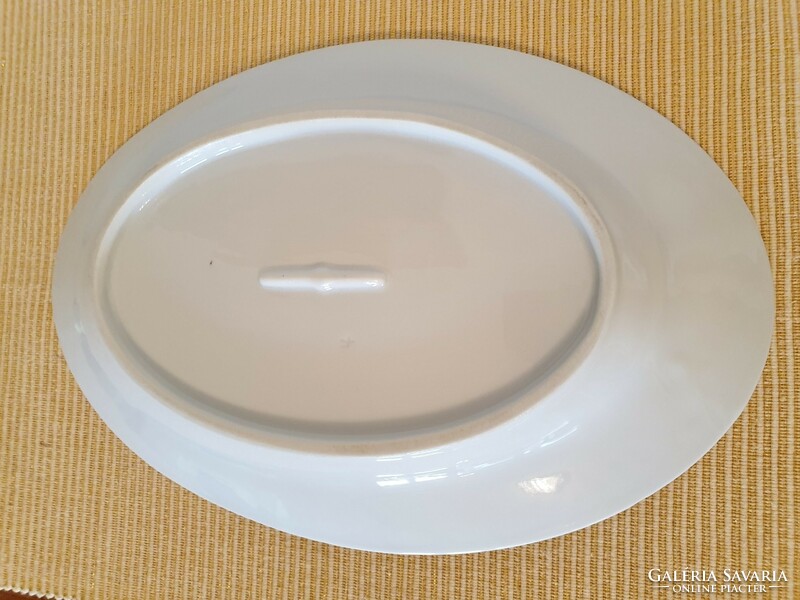Old white porcelain oval serving bowl 33 cm