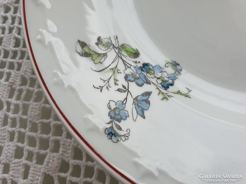 Old porcelain wall plate forget-me-not plate folk wall decoration
