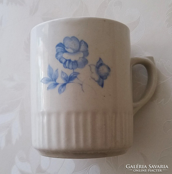Zsolnay blue floral old porcelain mug 9.5 Cm