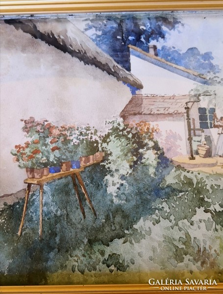 FK/213 - Bereczk Károly – Flowered Courtyard