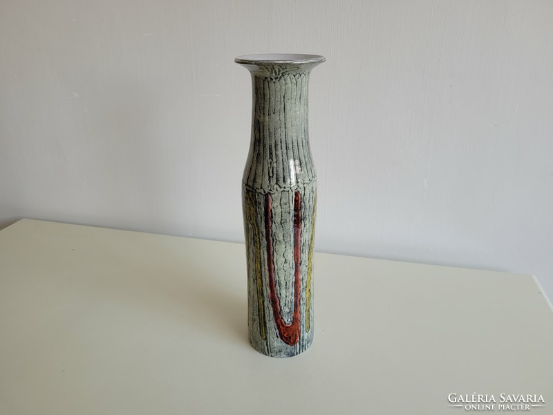 Old retro ceramic vase 39 cm mid century