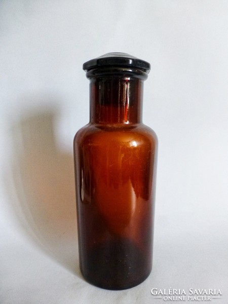 Antique large colored pharmacist bottle, pharmacy bottle