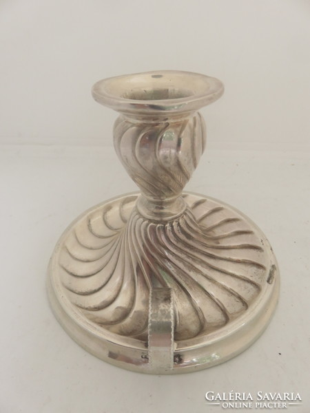 Neo-baroque silver handmade candle holder