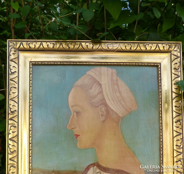 Antonio del pollaiuolo copy / young lady portrait.