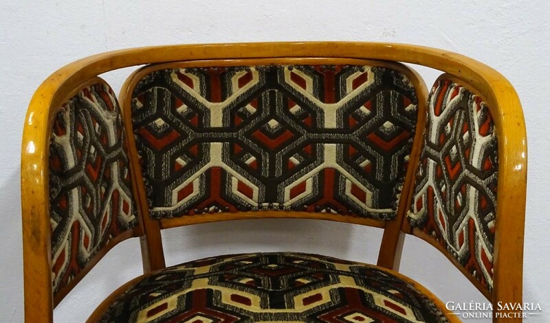 1J254 antique vienna art nouveau vienna werkstatte upholstered armrest joseph hoffman chair