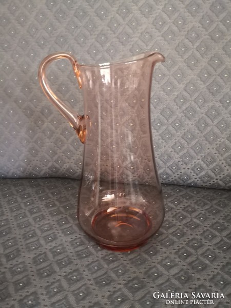 Antique, colored glass jug - 29.5 cm, large size, approx. 2 Liter