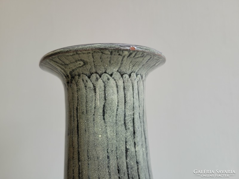 Old retro ceramic vase 39 cm mid century