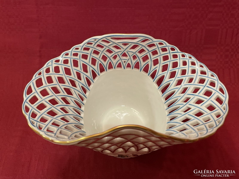 Herend is a rare, pierced basket with a rotschild pattern