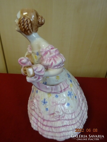 Herend porcelain figurine in a pink dress. He has! Jókai.