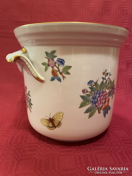 Herend beautifully painted Victorian patterned large pot