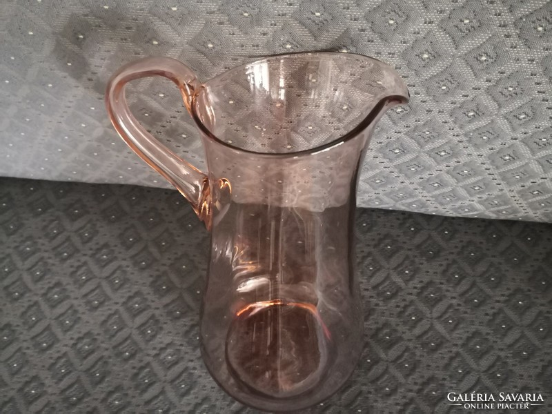Antique, colored glass jug - 29.5 cm, large size, approx. 2 Liter
