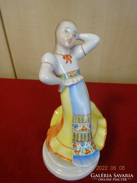 Herend porcelain figurine, girl dancing in folk costume. He has! Jókai.