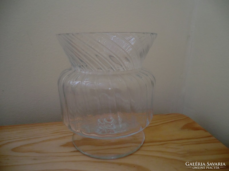 Rare shape candle / candle finely worked vase or candle holder 12x12 cm without marking